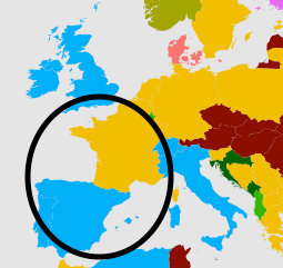 The second most popular languages in France and Spain.