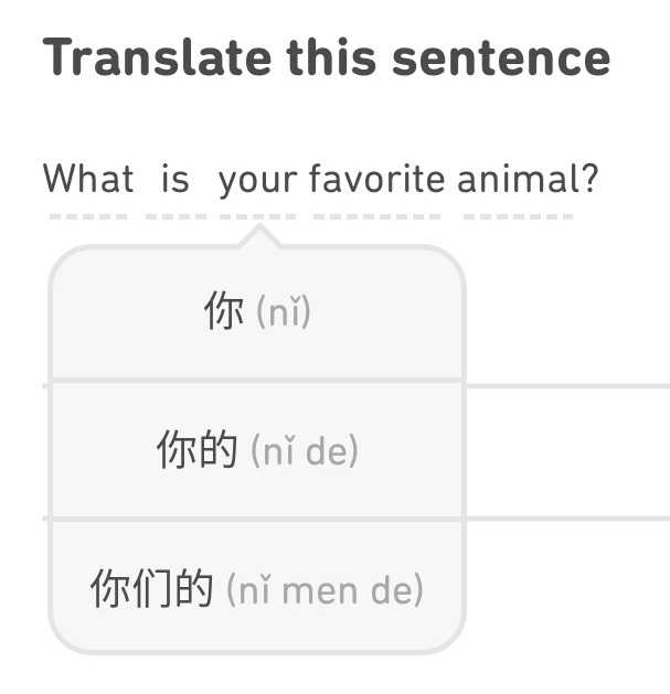 Pinyin in hints