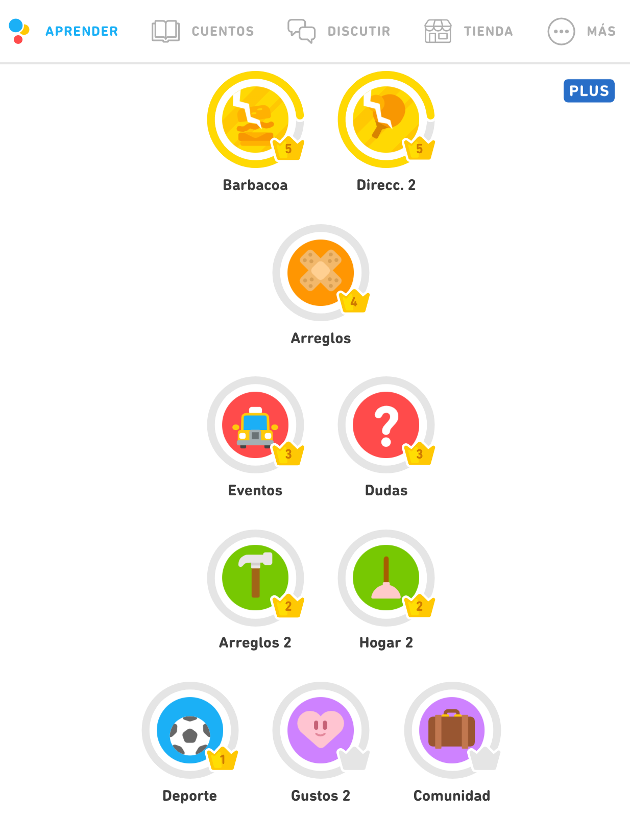 Duolingo Nivel da Coroa 180 Quanto tempo é preciso p/ fazer toda a Árvore?  Demora mais que o normal? 