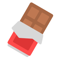 Illustration of a partially unwrapped chocolate bar
