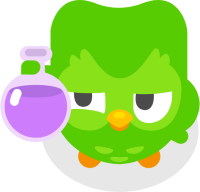 Duo the owl holding a chemistry beaker