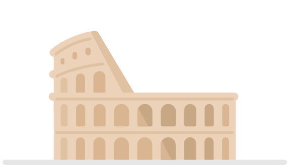 Ilustração do Coliseu, em Roma.