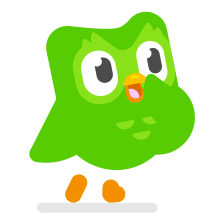 Illustration of Duo the owl looking with interest at something out of view