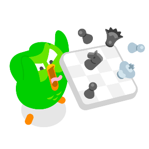 Illustration of Duo the owl angrily flipping over a chessboard.