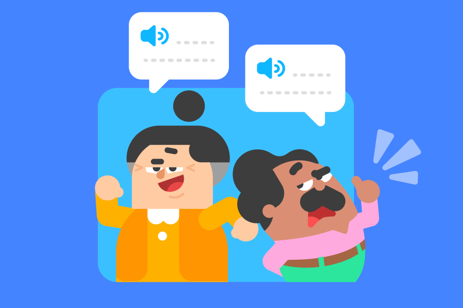 Lucy et Oscar sont en pleine conversation et semblent très sûrs d'eux.