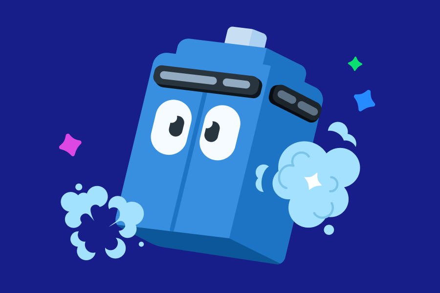 Illustration d’un Tardis de la série télé Doctor Who dans le style de Duolingo