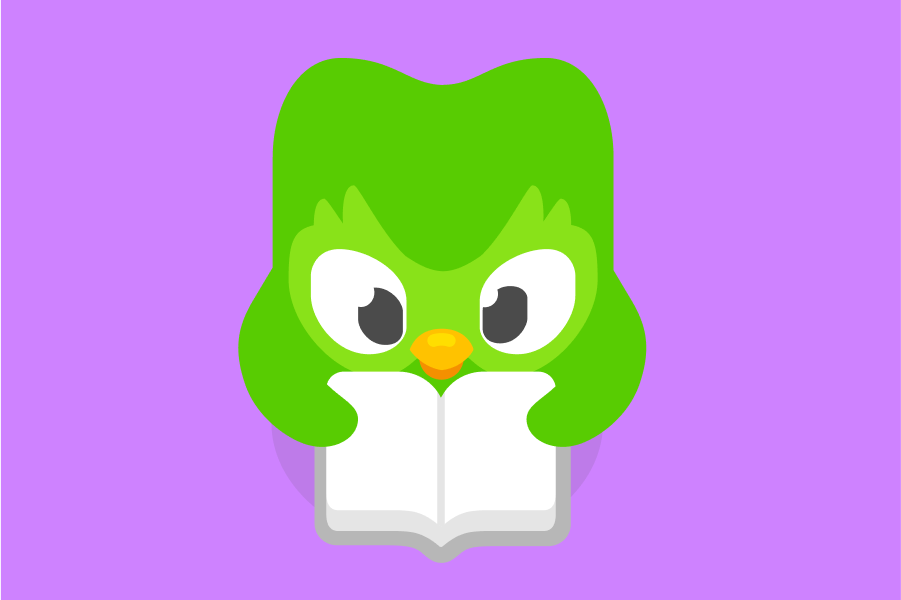 Illustration of Duo the owl reading a book