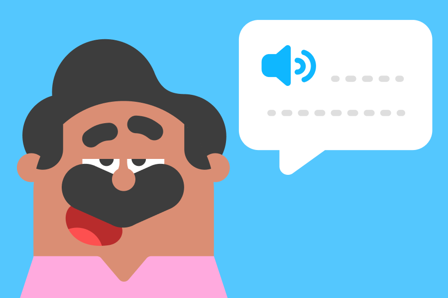 オスカーが話しているイラスト